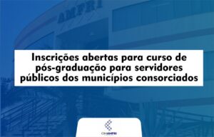 Read more about the article Inscrições abertas para curso de pós-graduação para servidores públicos dos municípios consorciados