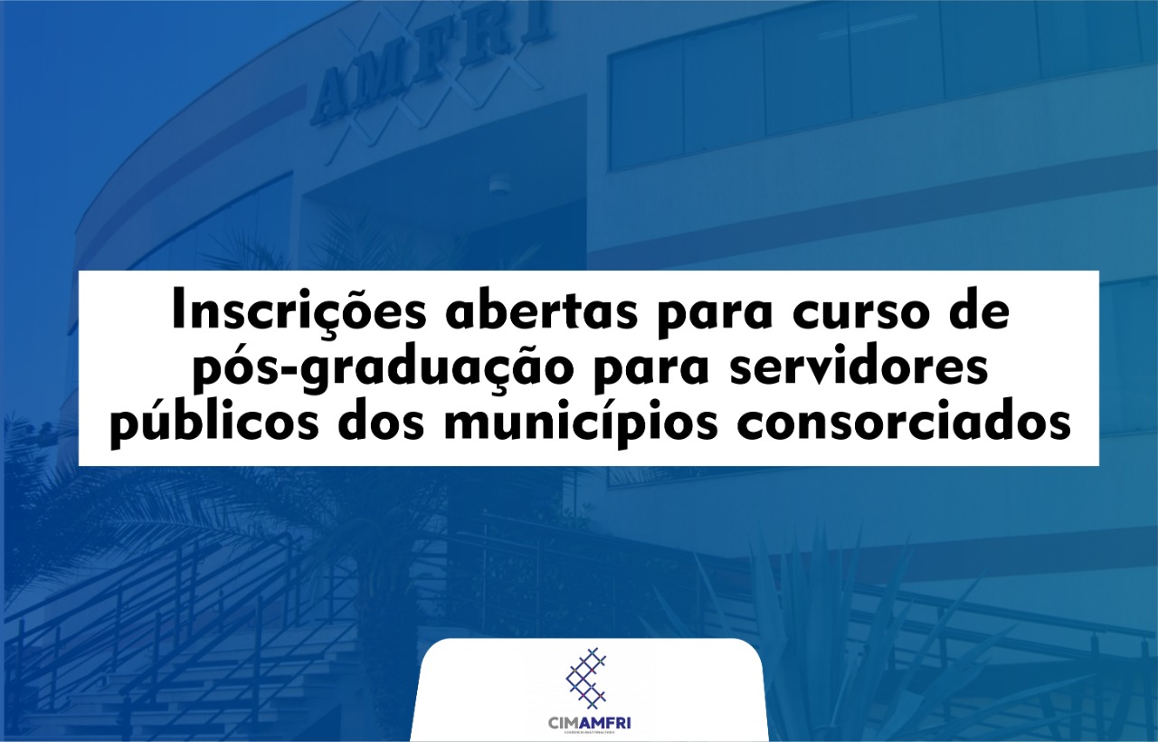 You are currently viewing Inscrições abertas para curso de pós-graduação para servidores públicos dos municípios consorciados